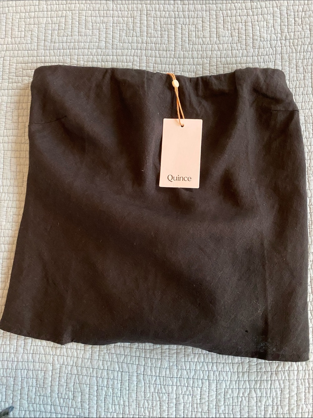 Quince European linen strapless, black top